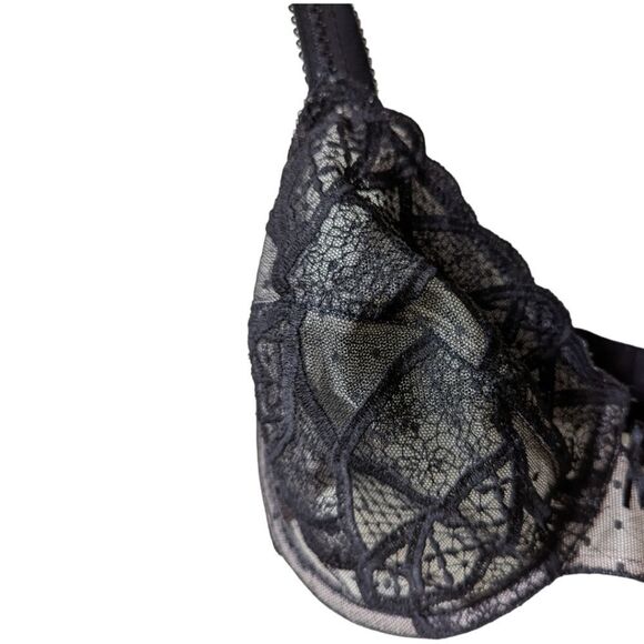 Wacoal Simply Sultry Black Lace Bra 32E | Full Figure Underwire‎ Supportive - Picture 11 of 14